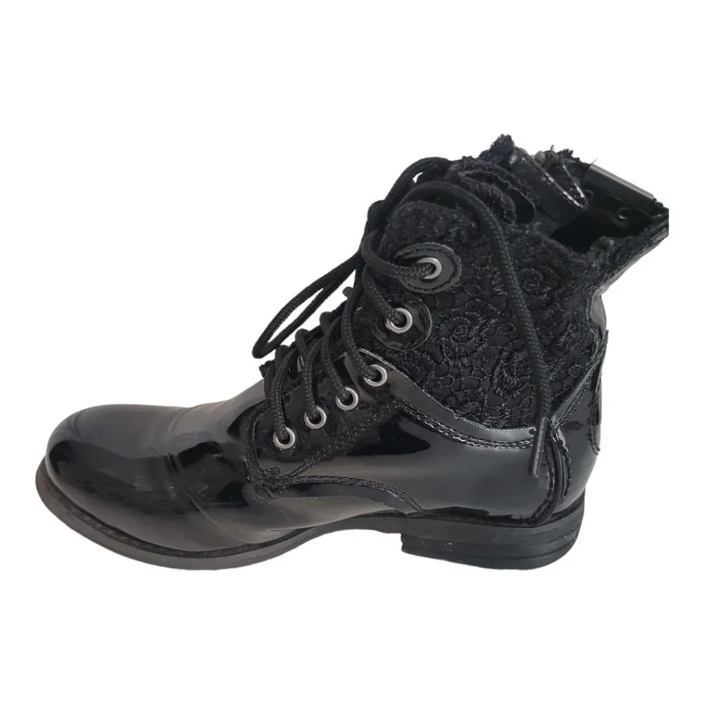 Free People Bunker Sara Black Patent Leather Boots - Picture 9 of 12